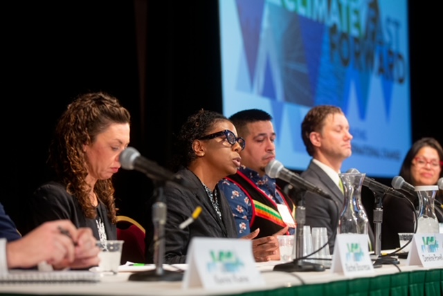 Deneine Powell at a Climate Fast Forward 2022 panel.